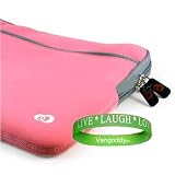 ASUS UL20A-A1 Thin and Light 12.1-Inch Silver Laptop - 7.5 Hours of Battery Life (Windows 7 Home Premium) Netbook Sleeve Cover Carrying Case with Added Toshiba Accessories Pocket ** Lilac ** + Live * Laugh * Love Silicone Wrist Band!!!