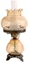 Amber Crackle Student Shade Night Light Hurricane Table Lamp