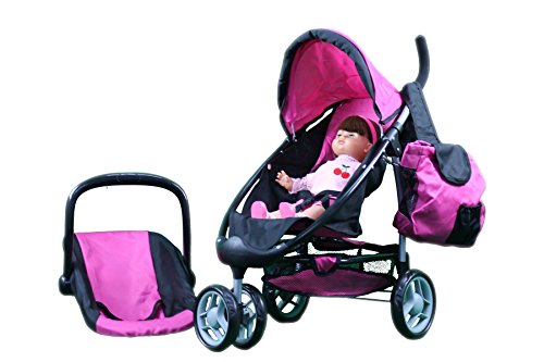 triplet dolls pram