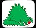Mouse Pad with dinosaur, reptile, drooling, hungry, animal