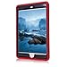 HOcase iPad mini 4 Case - Dual Layer Rugged Shockproof Protective Case with Tough Tire Design for iPad mini 4 (Red+Black)