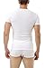 Underworks Mens Microfiber Compression V-Neck T-shirt, Xlarge, White