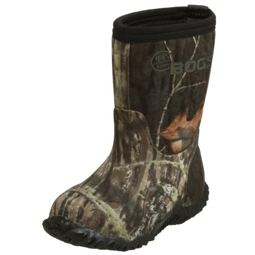 Bogs Kids' Classic Mid Mossy Oak New Breakup Boot,Black,8 M Toddler