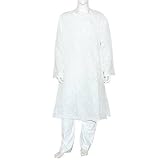 Mens Casual Clothing Embroidered Kurta Pajama Long Sleeve Cotton Size M Chest :40 (chgkp063)