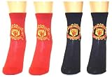 Manchester United 2 PAIR Pack Of Kids Socks