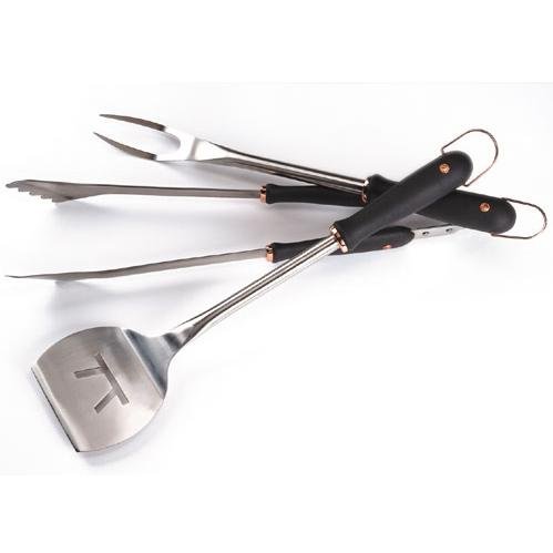 Outset QM00 Copper Mesa 3-Piece Stainless-Steel Barbecue Tool Set