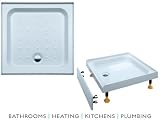 Coram Coratech® 900mm Universal Square Riser Shower Tray White