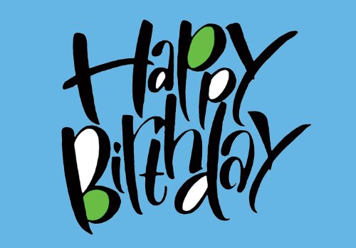 KL Bubbly Blue - Fun and Bubbly Happy Birthday Greeting Card