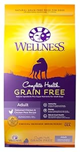 Wellness Complete Health Grain Free Chicken Natural Dry Dog Food, 24-Pound Bag