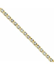 Genuine 14K Yellow Gold Diamond Bracelet 11 Grams Of Gold 100% Satisfaction Guaranteed.