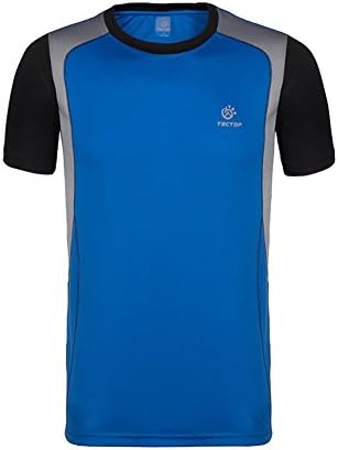 TECTOP Men's Mesh Shell Moisture-Wicking Summer Outdoor T Shirt Royal Blue S