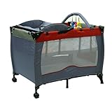 Dream On Me Deluxe Adjustable Height Play Yard with Changing Area
