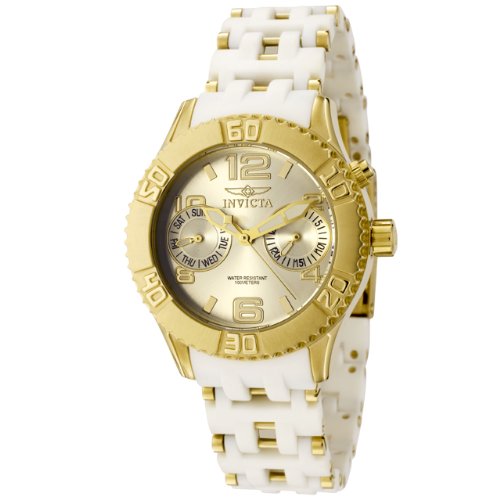 Invicta Women's 0274 Sea Spider Collection White Polyurethane Watch