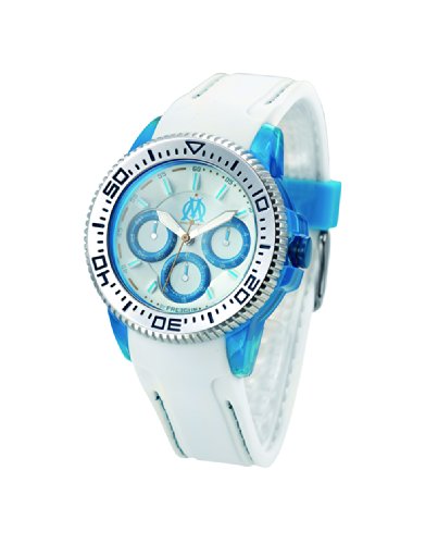 Freegun - OMF8003 - Olympique de Marseille - Montre Garçon - Quartz Analogique - Cadran Blanc - Bracelet Silicone Blanc
