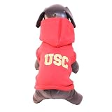 NCAA USC Trojans Cotton Lycra Hooded Dog Shirt, Large