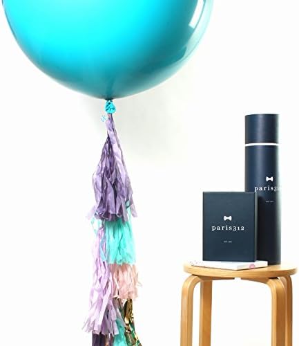 36" Round Giant Balloon with Tassel Tail Gender Reveal balloon Baby shower Balloons Bridal Shower Boho party decorations (set of 2)