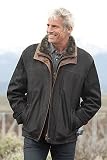 Men's Jack Frost Leather Coat with Shearling Lining