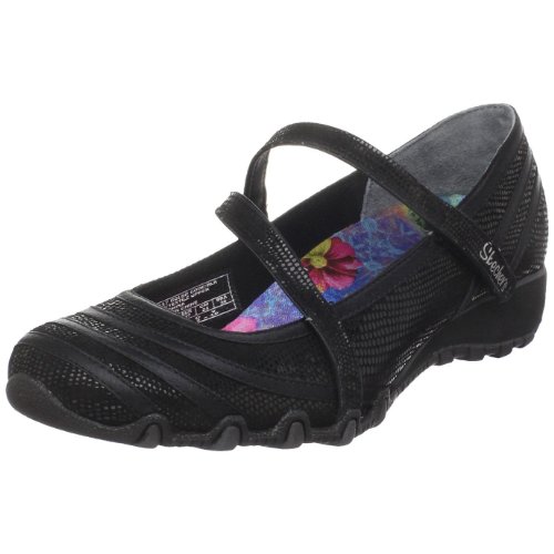 Skechers Women's New Money Fashion Sneaker,Black,8.5 M US