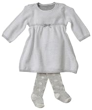 Unisex Whites Knitted Dress & Tights