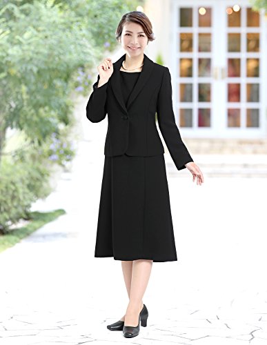 ブラックフォーマル レディース ワンピース 喪服 礼服 前開き BS-1634[7～21号]