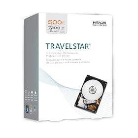 Hitachi Travelstar 2.5 Inch 500 GB 7200 RPM SATA II 16 MB Cache Internal Hard Drive 0S02858 by 
