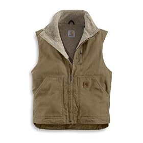 Carhartt Mens Sandstone Mock Neck Vest LT Camel - V33 by Carhartt