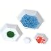 Heathrow Scientific Polystyrene Hexagonal Weighing Boat, White (Pack of 500)