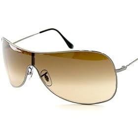 Authentic Ray Ban 3211 Sunglasses Sun Glasses BROWN GRADIENT Lens SILVER Frame