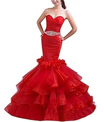 Sweetheart Mermaid Ruched   Dress With Ruffles