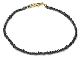 14k Choice of White or Yellow Gold Uncut Splinter Black Diamond Bracelet (7 cttw), 7.25"