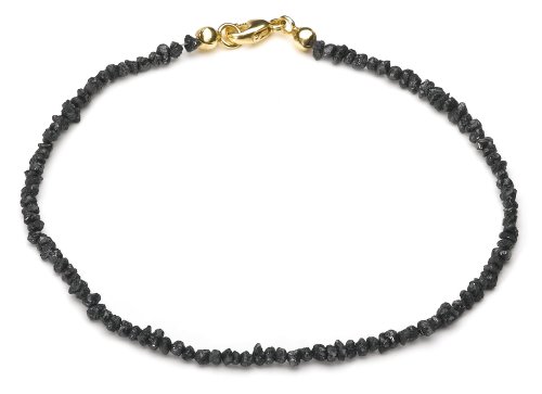 14k Choice of White or Yellow Gold Uncut Splinter Black Diamond Bracelet (7 cttw), 7.25