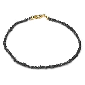 14k Choice of White or Yellow Gold Uncut Splinter Black Diamond Bracelet (7 cttw), 7.25&amp;quot;