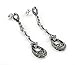 Marcasite Dangling Drop Shape Sterling Silver title=
