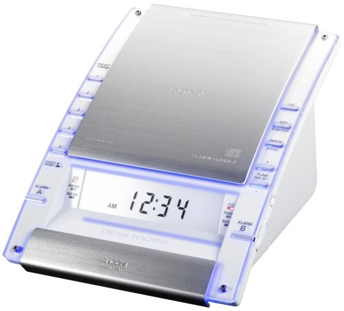 Sony ICF-CD7000WC 120 v AM/FM Stereo CD Clock Radio-Silver
