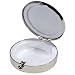 Round Pill Box Silver in color