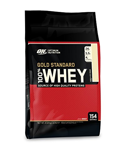 Optimum Nutrition 100% Whey Gold Standard, Vanilla Ice Cream, 10 Pound, Packaging May Vary Optimum Nutrition 100% Whey Gold Standard, Vanilla Ice Cream, 10 Pound, Packaging May Vary