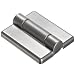 Friction Hinge with Hole, Zinc Alloy, Satin Chrome, 2-9/16" Leaf Height, 1-31/32" Open Width, 26.0 lbs/in Torque per piece (Pack of 1)