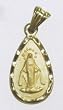 Our Lady of Grace 10KT Gold Baptism Medal, 16.6 x 10.8 mm, with 14KT Gold Chain, in Deluxe Gift Box