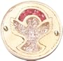 Magic Unique Gemstone and Wooden Amulet Praying Angel Magnet In Crystal Quartz And Ruby Crystals