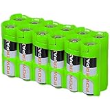 Storacell Powerpax AA Battery Caddy, Glow-in-The-Dark Moonshine, 12-Pack