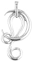 Moon-Sign Silver Leo Pendant + 18" Tonda