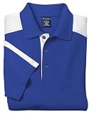 Sport-Tek Pique Knit Sport Shirt w/ Contrast Shoulder Panel , XL, Royal/White