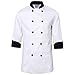 White chef uniforms unisex long and short sleeve coat catering jackets