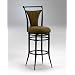 Hillsdale Cierra 26-Inch Swivel Counter Stool, Black finish with Bear Faux-Suede Fabric