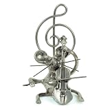 Figurine en étain souris violoncelle