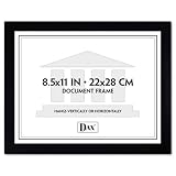 DAX Document/Certificate Frame, Wood, 8.5 x 11 Inches, Stepped Oak (2703N8X)