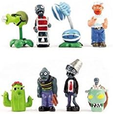 Andrew Jas® 16 X Plants Vs Zombies Toys Series Game Role Figure Display Toy PVC Gargantuar Craze Dave Dr. Zomboss Multicoloured, 16PCS