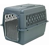 Aspenpet Pet Porter Kennel, For Pets 70-90 Pounds, Dark Gray
