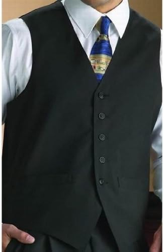 Neil Allyn 100% Polyester Solid Black Wait Staff Vest for Women