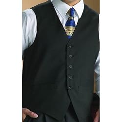 Neil Allyn 100% Polyester Solid Black Wait Staff Vest for Women